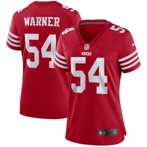 Finest San Francisco 49ers #54 Fred Warner Scarlet Women's 2022-23 NFL Game Jersey