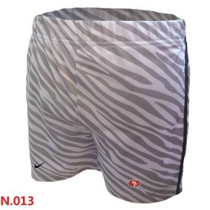 Outstanding Women's NFL San Francisco 49ers Embroidered Team Logo Zebra Stripes Shorts