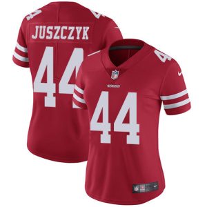 Premium 49ers #44 Kyle Juszczyk Red Team Color Women's Stitched NFL Vapor Untouchable Limited Jersey