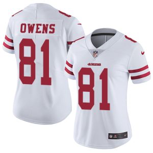 High - quality 49ers #81 Terrell Owens White Women's Stitched NFL Vapor Untouchable Limited Jersey