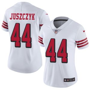Fantastic 49ers #44 Kyle Juszczyk White Rush Women's Stitched NFL Vapor Untouchable Limited Jersey