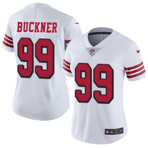 Delightful 49ers #99 DeForest Buckner White Rush Women's Stitched NFL Vapor Untouchable Limited Jersey