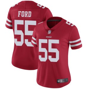 Amazing 49ers #55 Dee Ford Red Team Color Women's Stitched NFL Vapor Untouchable Limited Jersey