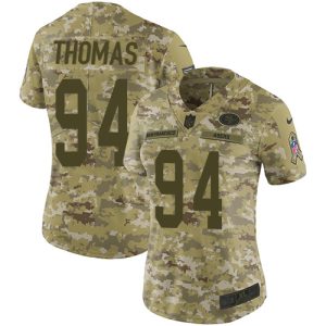 Outstanding 49ers #94 Solomon Thomas Camo Women's Stitched NFL Limited 2018 Salute to Service Jersey