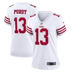 Outstanding San Francisco 49ers #13 Brock Purdy White Women's 2022-23 NFL Game Jersey