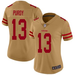 Amazing San Francisco 49ers #13 Brock Purdy Gold Women's Stitched NFL Limited Inverted Legend Jersey