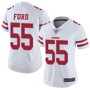 Finest 49ers #55 Dee Ford White Women's Stitched NFL Vapor Untouchable Limited Jersey