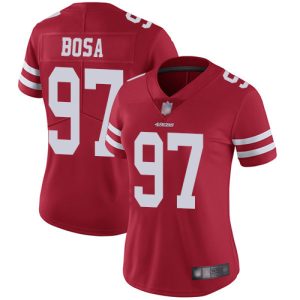 Delightful 49ers #97 Nick Bosa Red Team Color Women's Stitched NFL Vapor Untouchable Limited Jersey