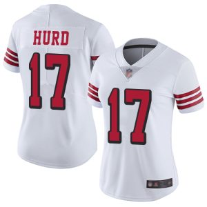 Impressive 49ers #17 Jalen Hurd White Rush Women's Stitched NFL Vapor Untouchable Limited Jersey
