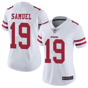 Fantastic 49ers #19 Deebo Samuel White Women's Stitched NFL Vapor Untouchable Limited Jersey