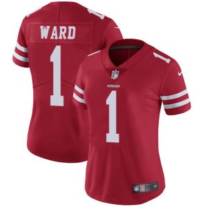 Premium 49ers #1 Jimmie Ward Red Team Color Women's Stitched NFL Vapor Untouchable Limited Jersey