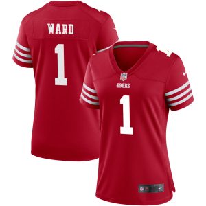 Impressive San Francisco 49ers #1 Jimmie Ward Women's 2022 Player Game Jersey - Scarlet