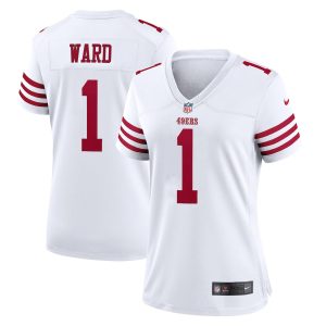Exceptional San Francisco 49ers #1 Jimmie Ward Women's 2022 Player Game Jersey - White