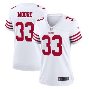 Fantastic San Francisco 49ers #33 Tarvarius Moore Scarlet Women's 2022-23 NFL Game Jersey