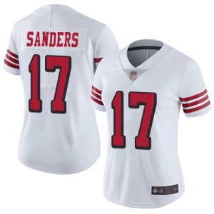 Premium 49ers #17 Emmanuel Sanders White Rush Women's Stitched NFL Vapor Untouchable Limited Jersey
