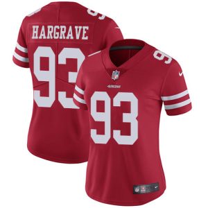 Finest 49ers #93 Javon Hargrave Red Team Color Women's Stitched NFL Vapor Untouchable Limited Jersey
