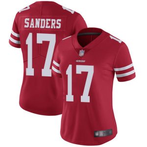 Outstanding 49ers #17 Emmanuel Sanders Red Team Color Women's Stitched NFL Vapor Untouchable Limited Jersey