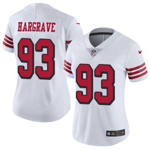 Finest 49ers #93 Javon Hargrave White Rush Women's Stitched NFL Vapor Untouchable Limited Jersey