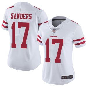Exceptional 49ers #17 Emmanuel Sanders White Women's Stitched NFL Vapor Untouchable Limited Jersey