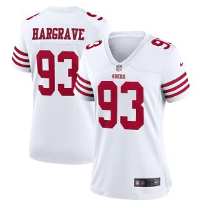 Finest San Francisco 49ers #93 Javon Hargrave White Women's 2022-23 NFL Game Jersey