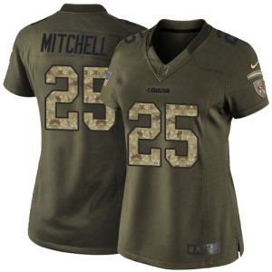High - quality 49ers #25 Elijah Mitchell Green Women's Stitched NFL Limited 2015 Salute To Service Jersey