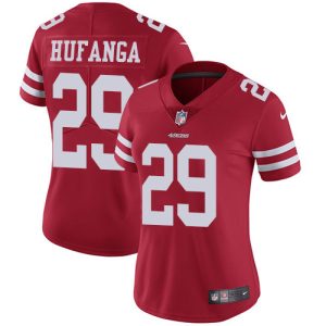 High - quality 49ers #29 Talanoa Hufanga Red Team Color Women's Stitched NFL Vapor Untouchable Limited Jersey