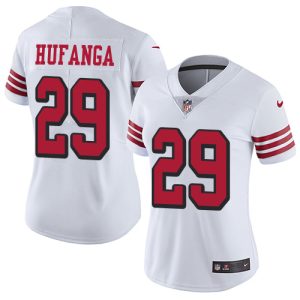 Exceptional 49ers #29 Talanoa Hufanga White Rush Women's Stitched NFL Vapor Untouchable Limited Jersey