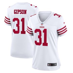 Exceptional San Francisco 49ers #31 Tashaun Gipson White Women's 2022-23 NFL Game Jersey