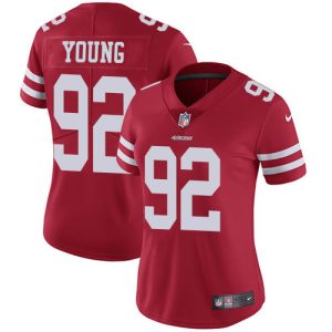 Fantastic 49ers #92 Chase Young Red Team Color Women's Stitched NFL Vapor Untouchable Limited Jersey