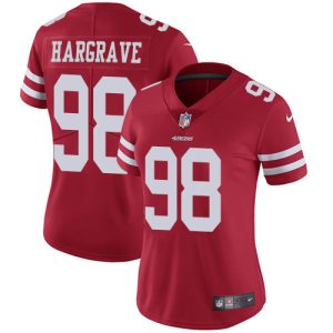 Amazing 49ers #98 Javon Hargrave Red Team Color Women's Stitched NFL Vapor Untouchable Limited Jersey