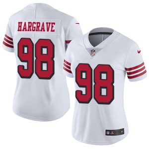 Delightful 49ers #98 Javon Hargrave White Rush Women's Stitched NFL Vapor Untouchable Limited Jersey