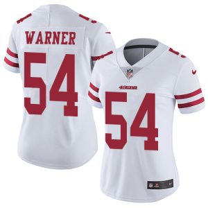 Premium 49ers #54 Fred Warner White Women's Stitched NFL Vapor Untouchable Limited Jersey