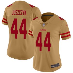 Impressive 49ers #44 Kyle Juszczyk Gold Women's Stitched NFL Limited Inverted Legend Jersey