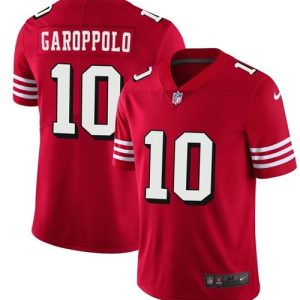 Impressive 49ers #10 Jimmy Garoppolo Red Team Color Youth Stitched NFL Vapor Untouchable Limited II Jersey