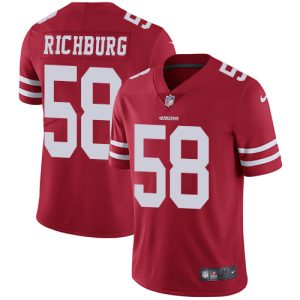 High - quality 49ers #58 Weston Richburg Red Team Color Youth Stitched NFL Vapor Untouchable Limited Jersey
