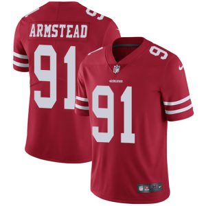 Delightful 49ers #91 Arik Armstead Red Team Color Youth Stitched NFL Vapor Untouchable Limited Jersey