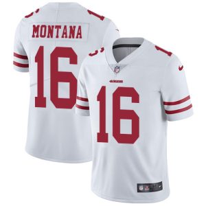 Fantastic 49ers #16 Joe Montana White Youth Stitched NFL Vapor Untouchable Limited Jersey