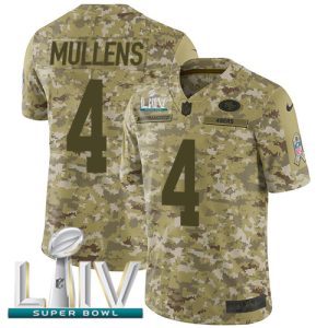High - quality 49ers #4 Nick Mullens Camo Super Bowl LIV 2020 Youth Stitched NFL Limited 2018 Salute To Service Jersey