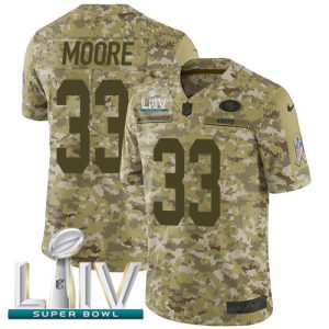 Premium 49ers #33 Tarvarius Moore Camo Super Bowl LIV 2020 Youth Stitched NFL Limited 2018 Salute To Service Jersey