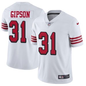 Amazing 49ers #31 Tashaun Gipson White Rush Youth Stitched NFL Vapor Untouchable Limited Jersey