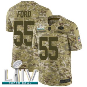 Outstanding 49ers #55 Dee Ford Camo Super Bowl LIV 2020 Youth Stitched NFL Limited 2018 Salute To Service Jersey