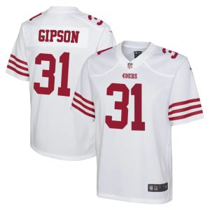 Superb San Francisco 49ers #31 Tashaun Gipson White Youth 2022-23 NFL Game Jersey