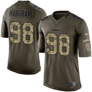Impressive 49ers #98 Javon Hargrave Green Youth Stitched NFL Limited 2015 Salute To Service Jersey