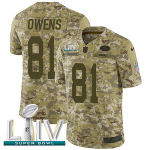 Fantastic 49ers #81 Jordan Matthews Camo Super Bowl LIV 2020 Youth Stitched NFL Limited 2018 Salute To Service Jersey