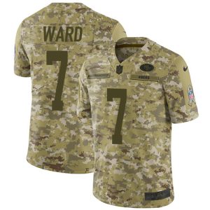Amazing 49ers #7 Charvarius Ward Camo Youth Stitched NFL Limited 2018 Salute To Service Jersey