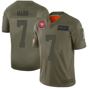 Superb 49ers #7 Charvarius Ward Camo Youth Stitched NFL Limited 2019 Salute To Service Jersey