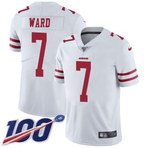 Fantastic 49ers #7 Charvarius Ward White Youth Stitched NFL 100th Season Vapor Limited Jersey