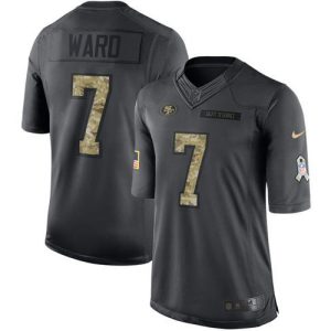 Fantastic 49ers #7 Charvarius Ward Black Youth Stitched NFL Limited 2016 Salute to Service Jersey