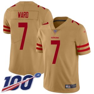 Exceptional 49ers #7 Charvarius Ward Gold Youth Stitched NFL Limited Inverted Legend Jersey
