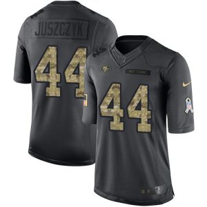 Superb 49ers #44 Kyle Juszczyk Black Youth Stitched NFL Limited 2016 Salute to Service Jersey